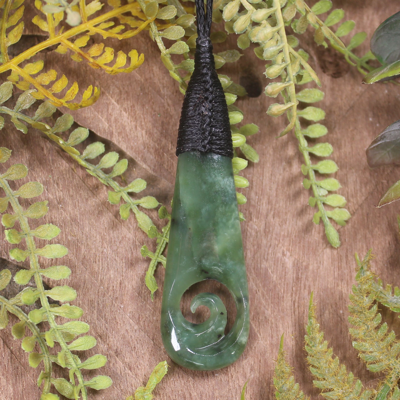 Roimata with Koru Pounamu Pendant - NZ Greenstone