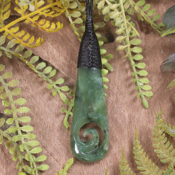 Roimata with Koru Pounamu Pendant - NZ Greenstone