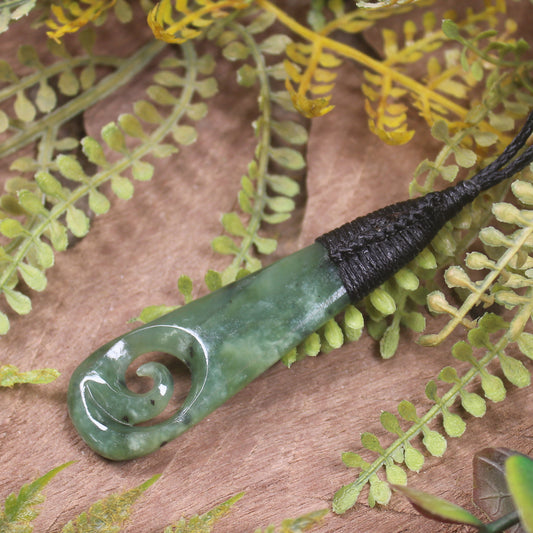 Roimata with Koru Pounamu Pendant - NZ Greenstone
