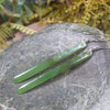 NZ Greenstone Roimata Earrings Hapopo Pounamu
