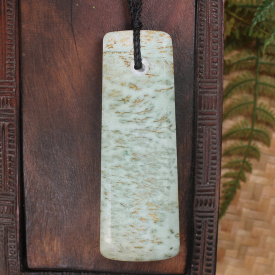 Toki or Adze Pendant carved from Kokopu Pounamu - NZ Greenstone