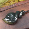 Koru Twist carved from Kawakawa Pounamu - NZ Greenstone