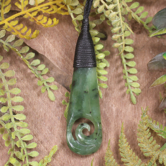 Roimata with Koru Pounamu Pendant - NZ Greenstone