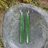 Roimata or Teardrop earrings carved from Kawakawa Pounamu - NZ Greenstone