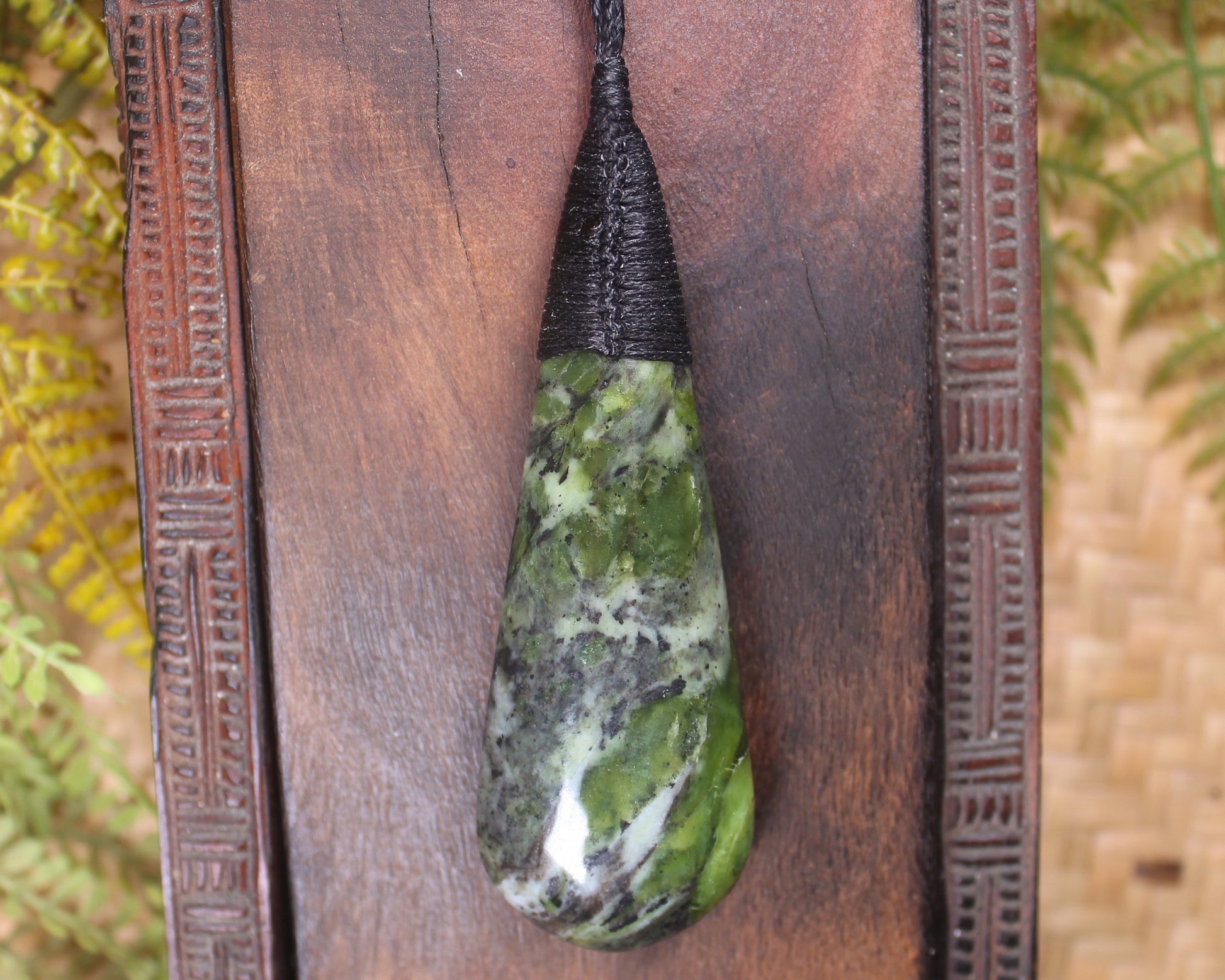 Roimata Teardrop carved from Douglas Creek Pounamu - NZ Greenstone
