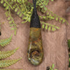 Roimata or Teardop with Koru carved from Totoweka Pounamu - NZ Greenstone