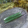 Roimata or Teardrop earrings carved from Kawakawa Pounamu - NZ Greenstone