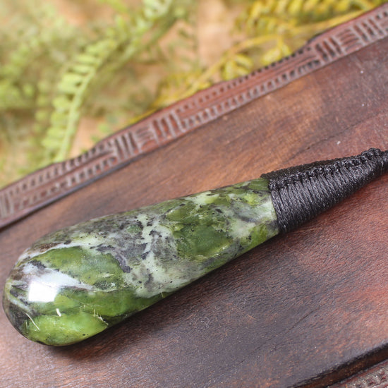 Roimata Teardrop carved from Douglas Creek Pounamu - NZ Greenstone