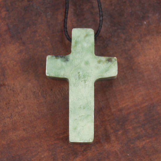 NZ Greenstone Cross pendant 