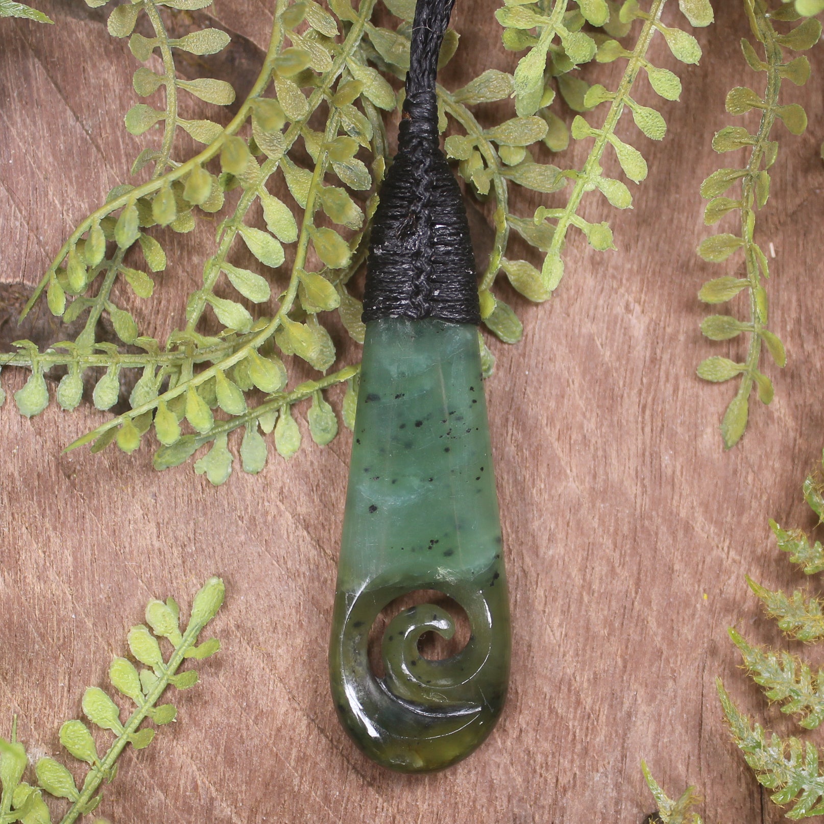 Roimata with Koru Pounamu Pendant - NZ Greenstone