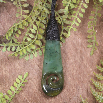 Roimata with Koru Pounamu Pendant - NZ Greenstone