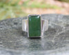 Sterling Silver Hapopo Pounamu Ring - NZ Greenstone