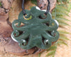 Te Wheke or Octopus Pendant carved from Inanga Pounamu - NZ Greenstone
