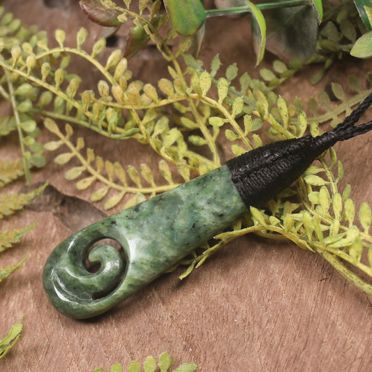 Roimata with Koru Pounamu Pendant - NZ Greenstone
