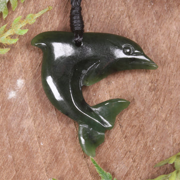 Dolphin or Aihe Pendant - Kawakawa Pounamu - NZ Greenstone