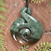 Twist or Pikorua carved from Flower Jade Pounamu - NZ Greenstone