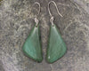 Roimata or Teardrop earrings carved from Inanga Pounamu - NZ Greenstone