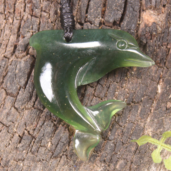 Dolphin or Aihe Pendant - Tangiwai Pounamu - NZ Greenstone