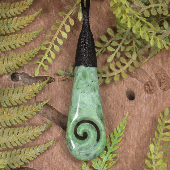 Roimata with Koru Pounamu Pendant - NZ Greenstone