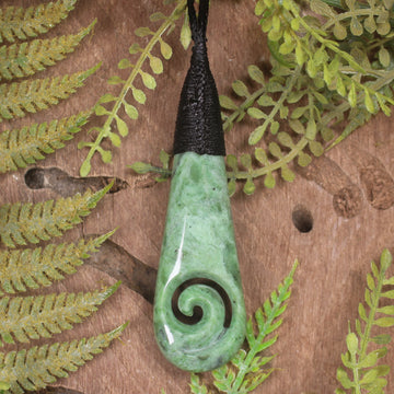 Roimata with Koru Pounamu Pendant - NZ Greenstone