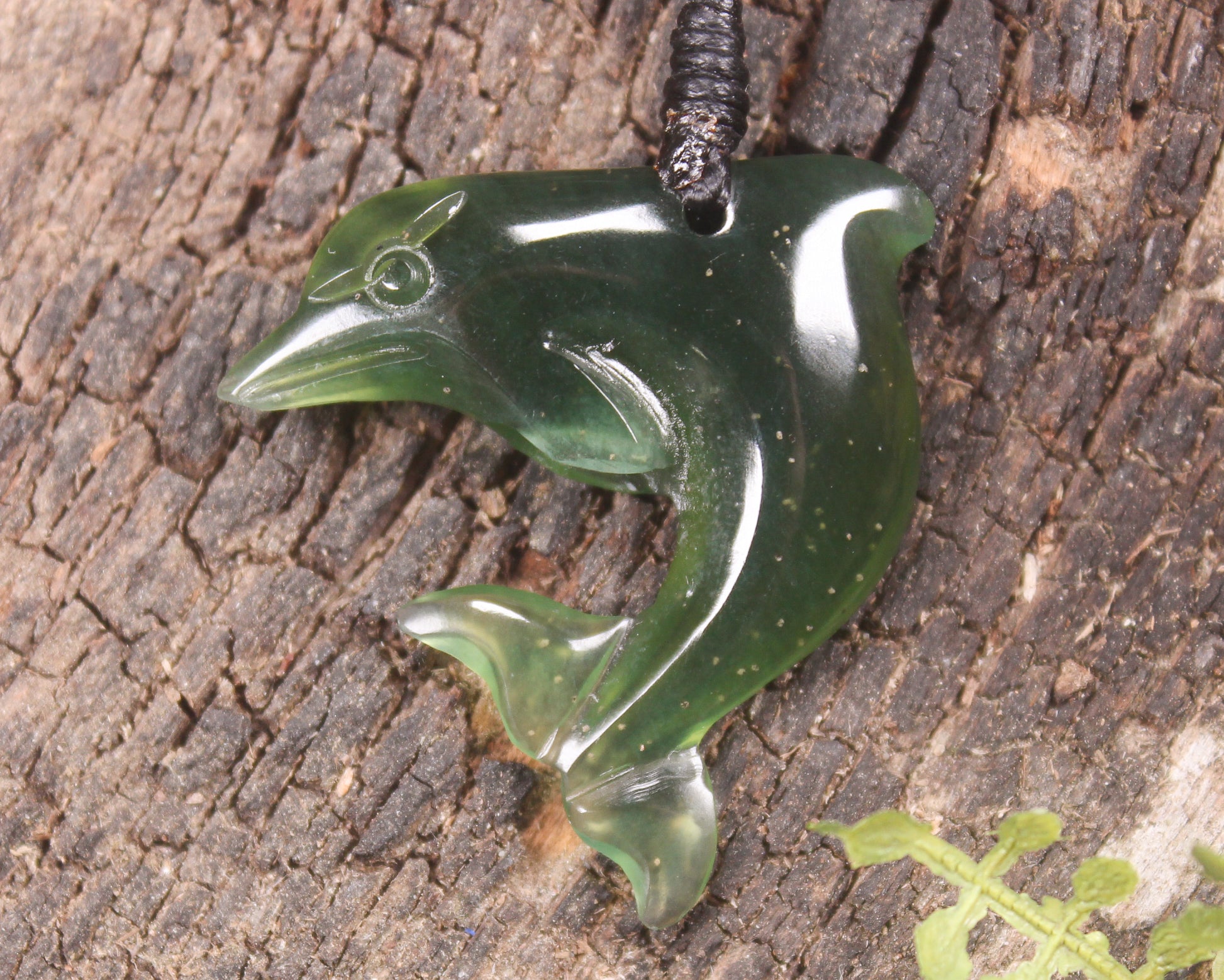 Dolphin or Aihe Pendant - Tangiwai Pounamu - NZ Greenstone