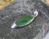 Hapopo Pounamu pendant set in Sterling Silver - NZ Greenstone