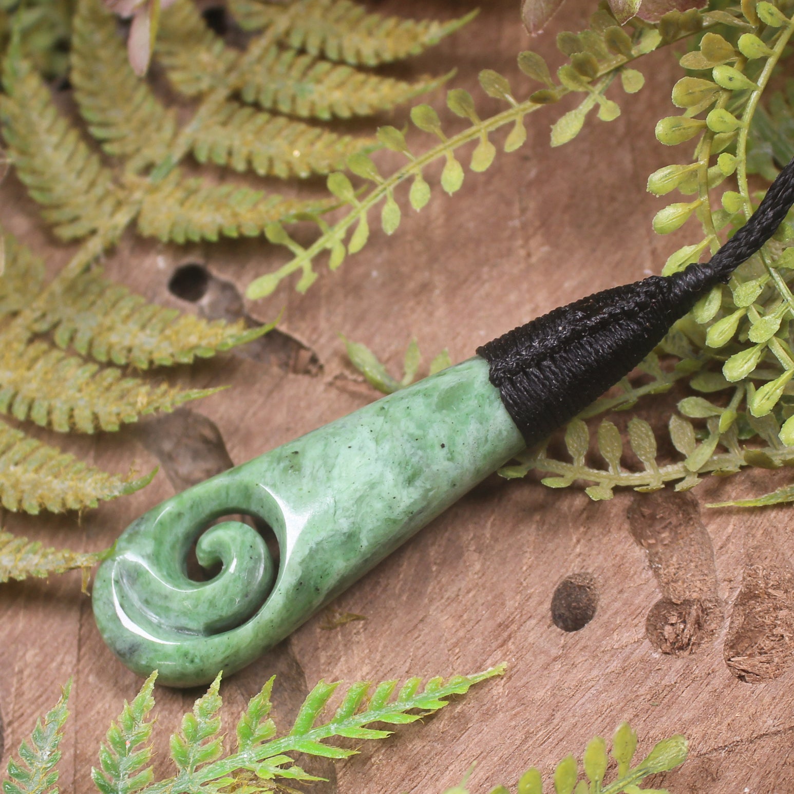 Roimata with Koru Pounamu Pendant - NZ Greenstone
