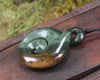 Koru Twist carved from Flower Jade Pounamu - NZ Greenstone