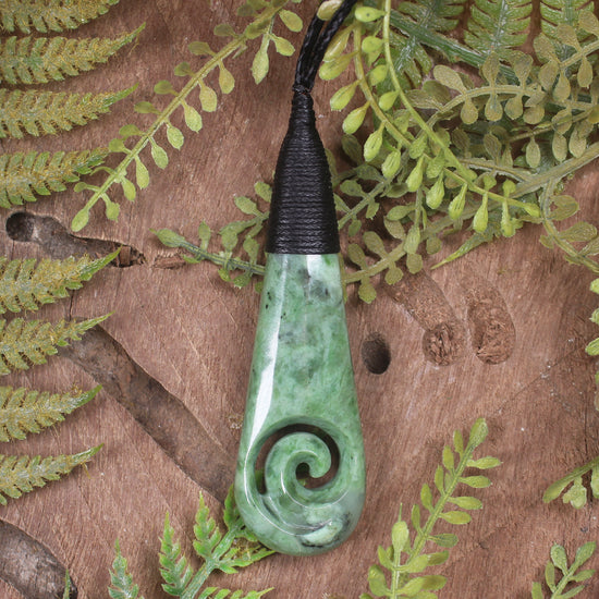 Roimata with Koru Pounamu Pendant - NZ Greenstone