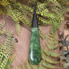 Roimata or Teardop carved from Hapopo Pounamu - NZ Greenstone