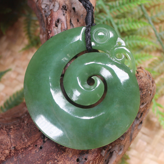 Koropepe carved from Inanga Pounamu - NZ Greenstone