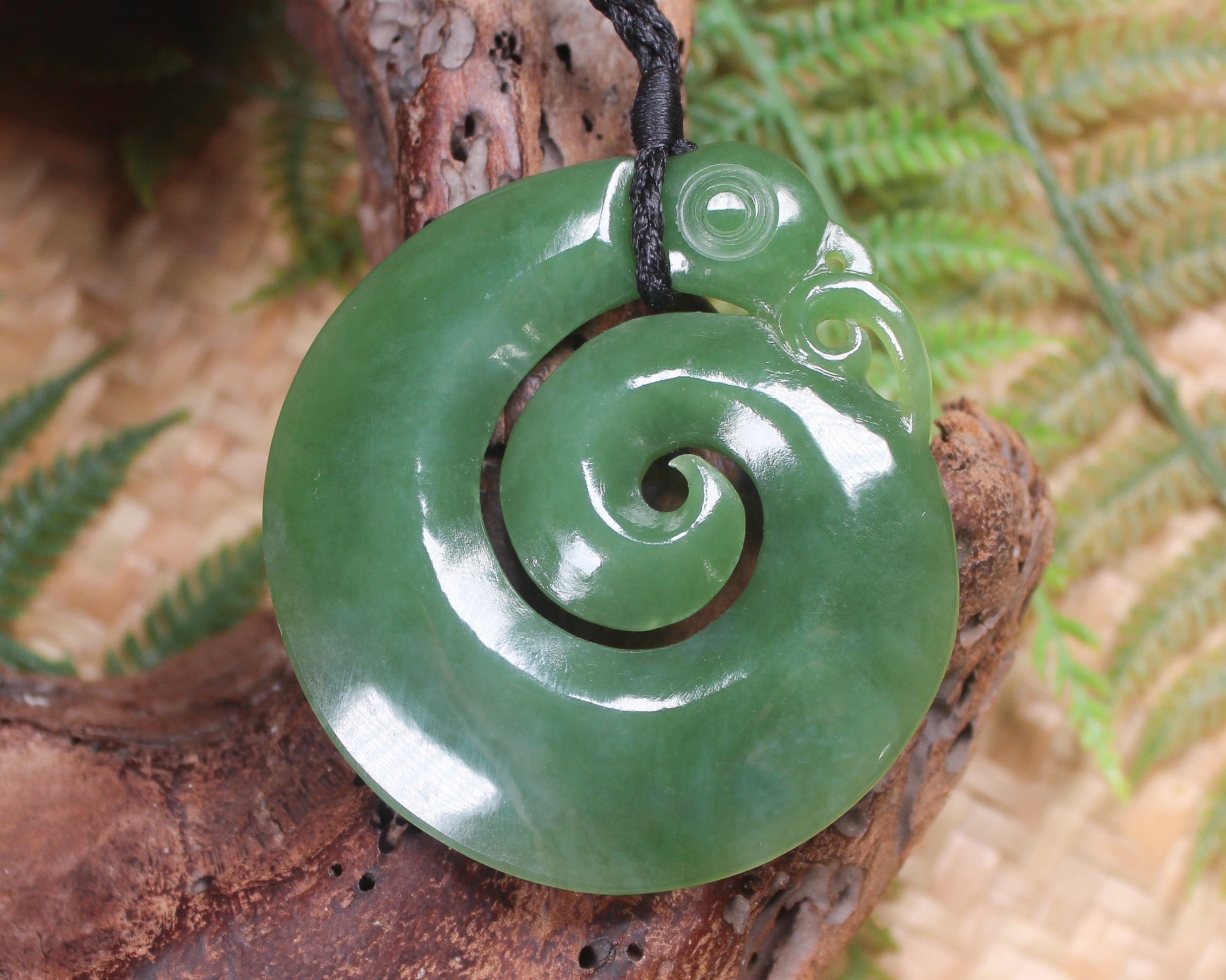 Koropepe carved from Inanga Pounamu - NZ Greenstone