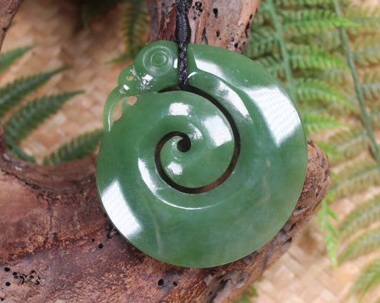 Koropepe carved from Inanga Pounamu - NZ Greenstone