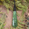 Roimata or Teardop carved from Hapopo Pounamu - NZ Greenstone