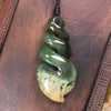Twist or Pikorua carved from Flower Jade Pounamu - NZ Greenstone