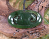 Koru pendant carved from Kawakawa Pounamu - NZ Greenstone
