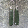 Roimata or Teardrop earrings carved from Rimu Pounamu - NZ Greenstone