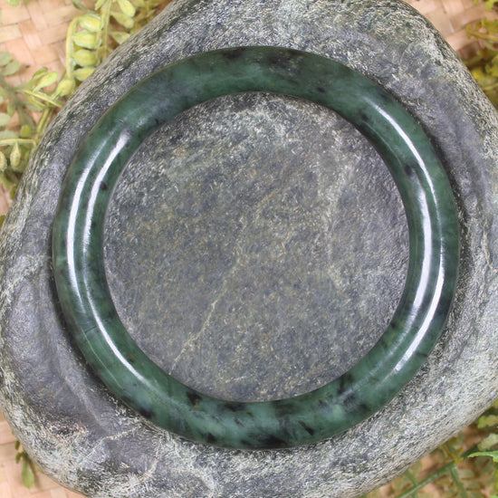 Bangle carved from Rimu Pounamu - NZ Greenstone