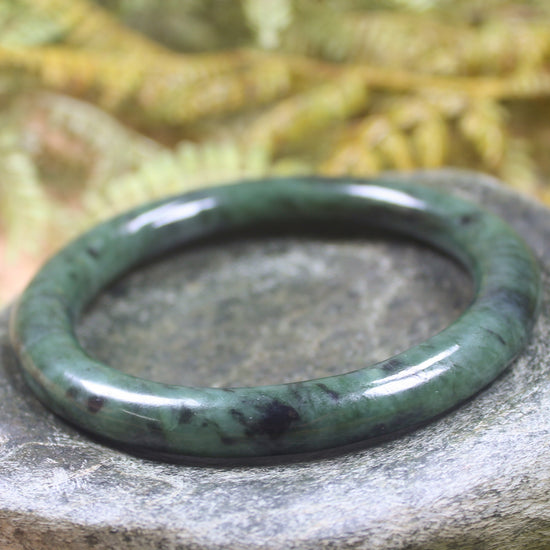 Bangle carved from Rimu Pounamu - NZ Greenstone