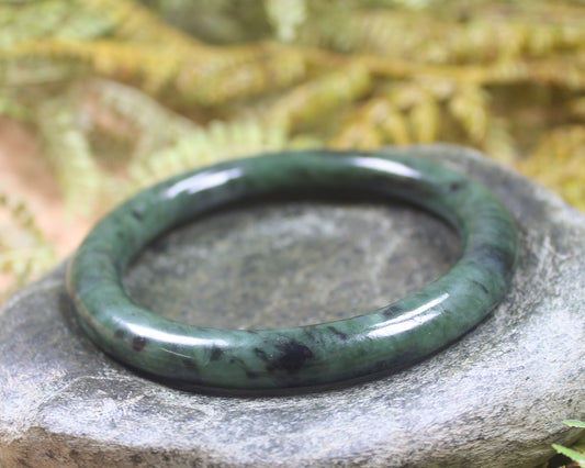 Bangle carved from Rimu Pounamu - NZ Greenstone