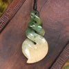 Twist or Pikorua carved from Flower Jade Pounamu - NZ Greenstone