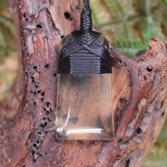 Lemon Quartz carved into a Toki or Adze