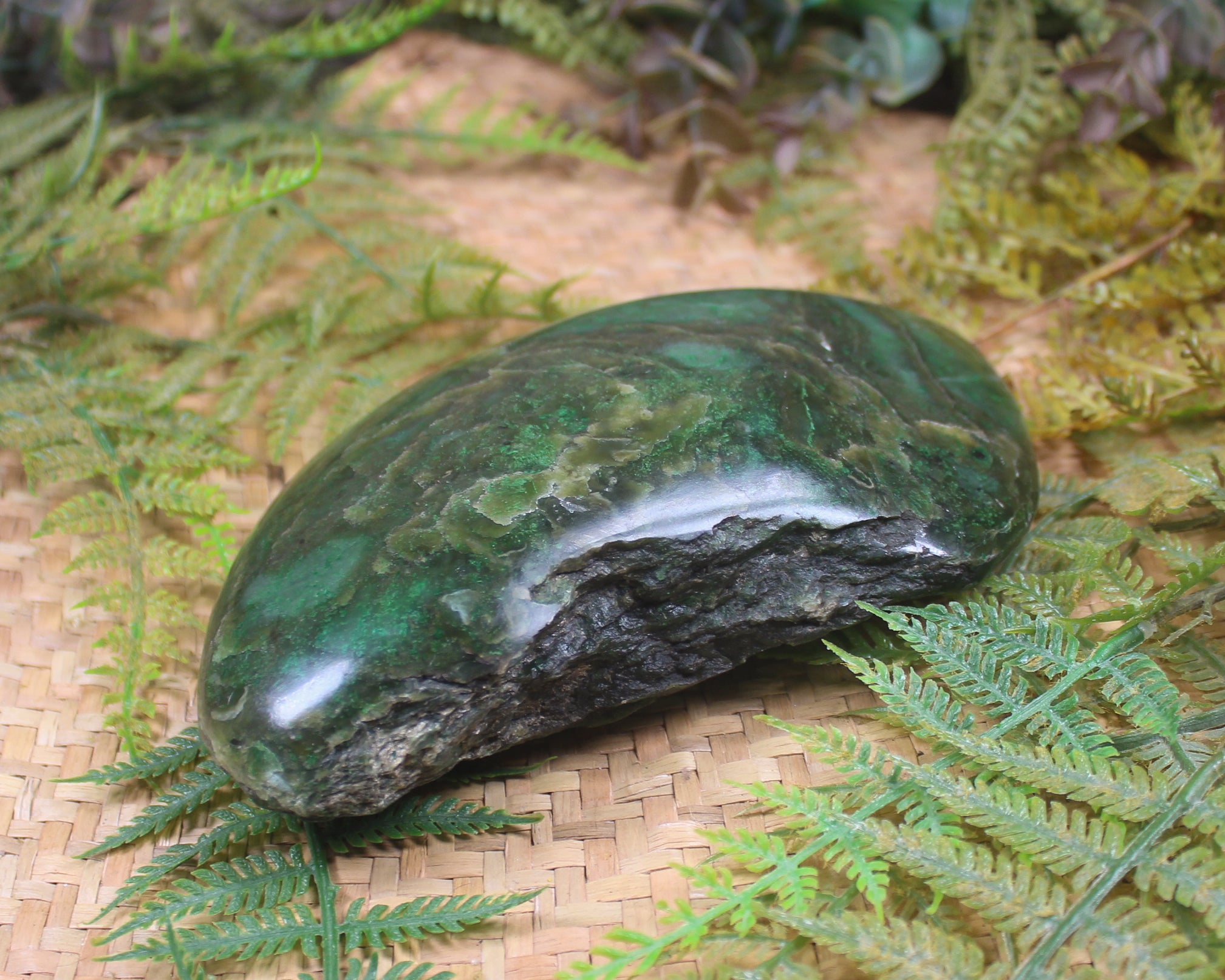 Freeform Kawakawa Pounamu Sculpture