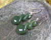 Twist Earrings carved from Kawakawa Pounamu - NZ Greenstone
