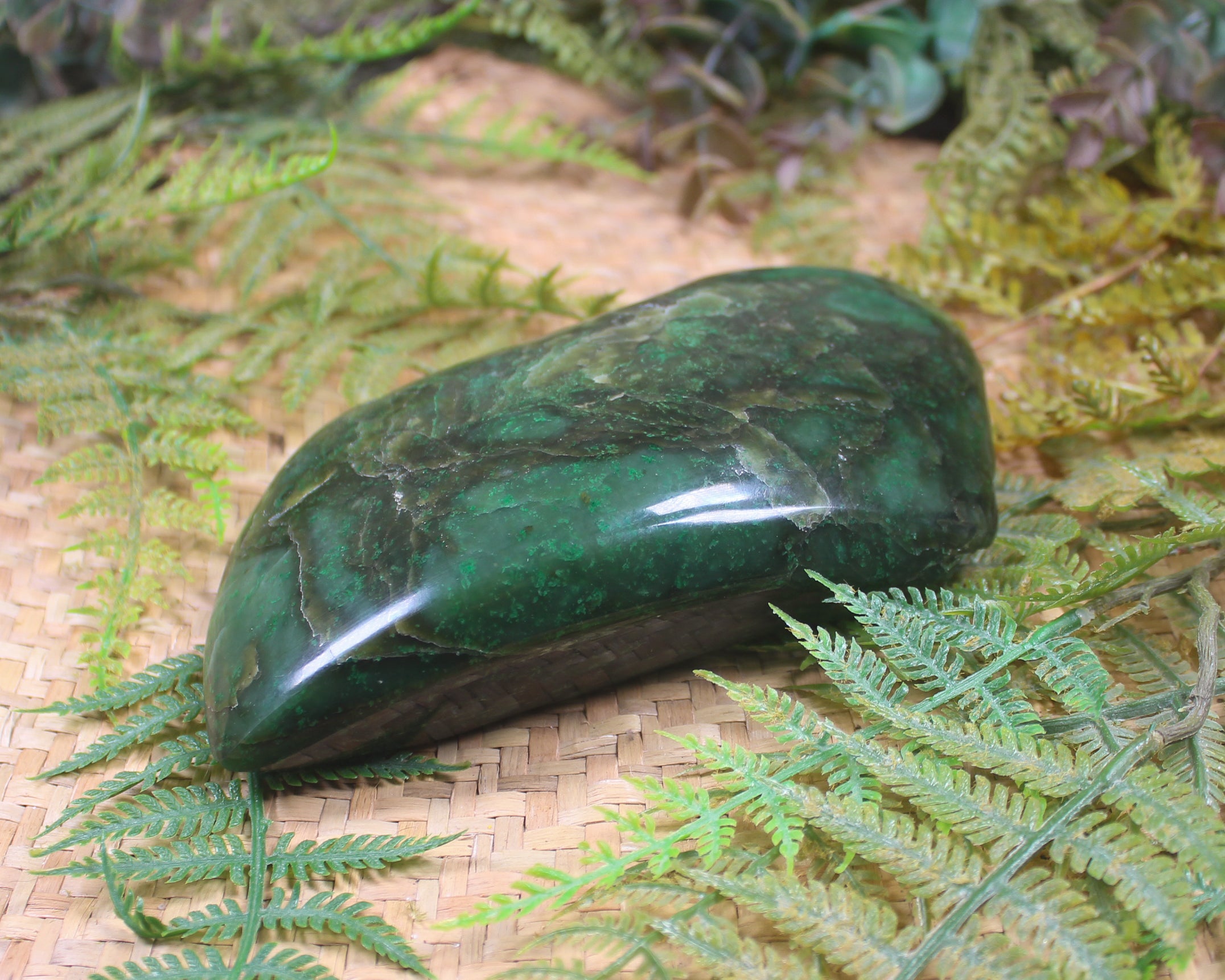 Freeform Kawakawa Pounamu Sculpture