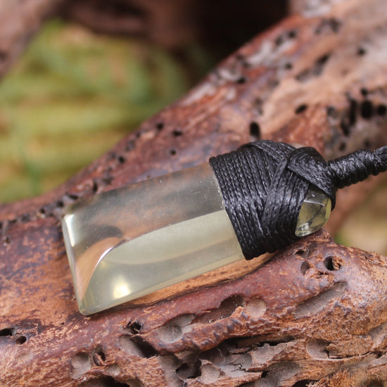 Lemon Quartz carved into a Toki or Adze