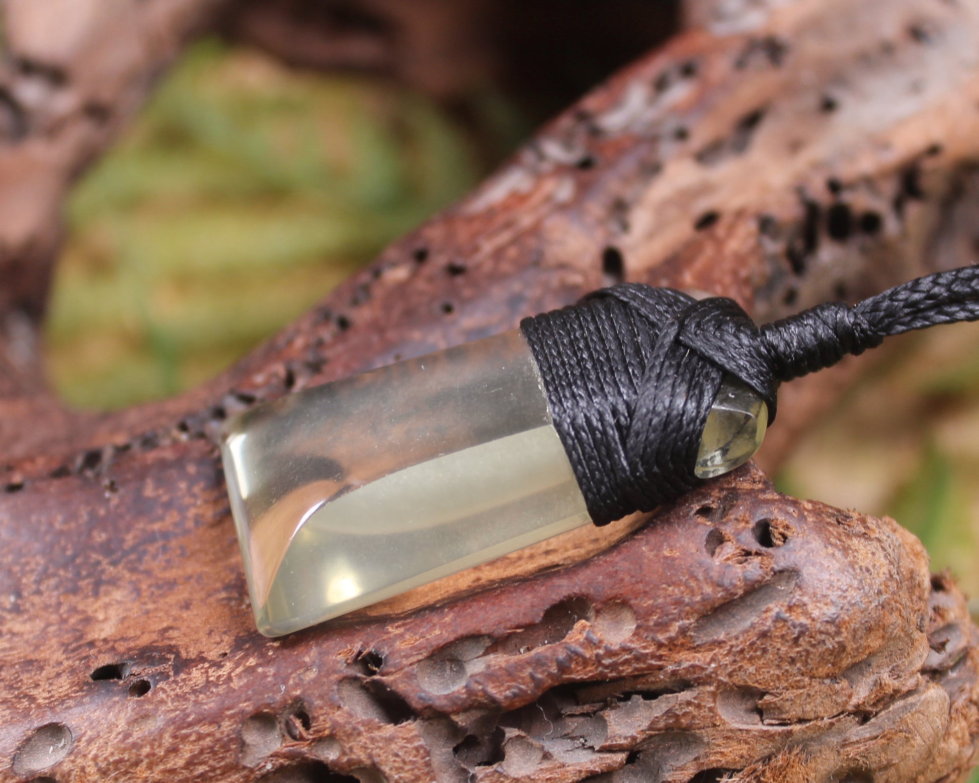 Lemon Quartz carved into a Toki or Adze