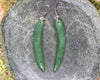 Huia Beak earrings carved from Hapopo Pounamu - NZ Greenstone