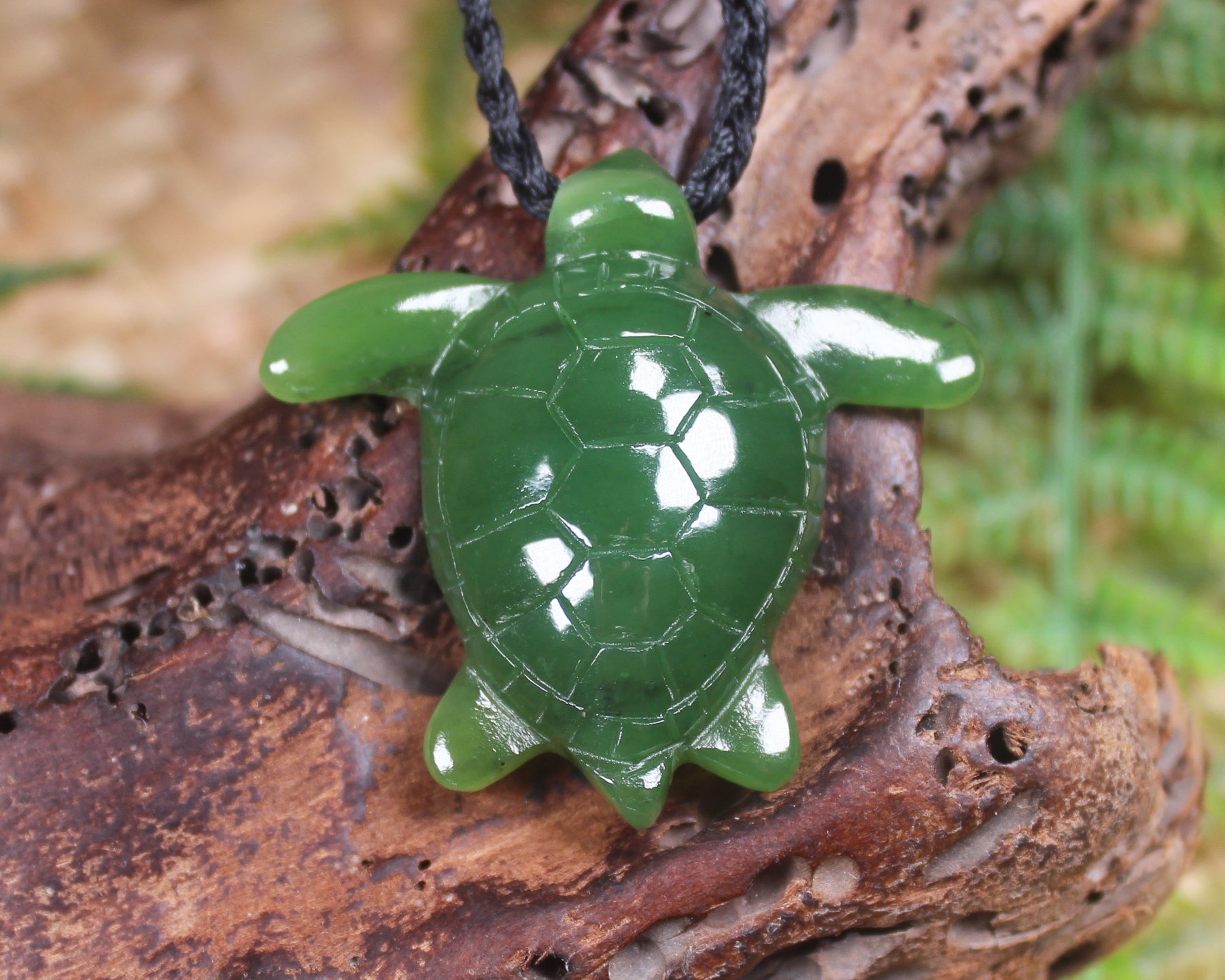 Turtle carved from Hapopo Pounamu - NZ Greenstone