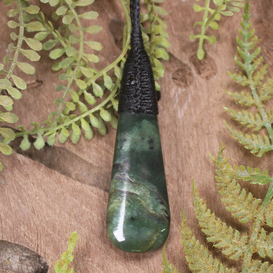 Kawakawa Pounamu Roimata Pendant - NZ Greenstone